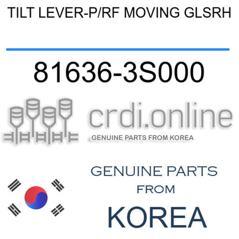 TILT LEVER-P/RF MOVING GLSRH [ORIGINAL] 81636-3S000 816363S000 81636 3S000