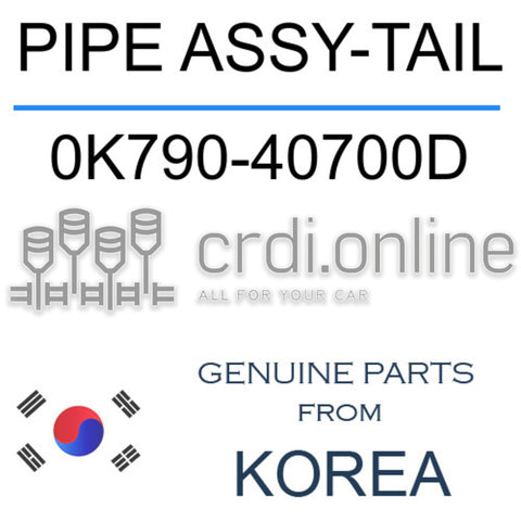 PIPE ASSY-TAIL [ORIGINAL] 0K790-40700D 0K79040700D 0K790 40700D