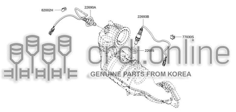 SENSOR ASSY-O2 22690-5987R 226905987R 22690 5987R