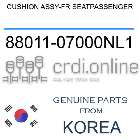 CUSHION ASSY-FR SEATPASSENGER [ORIGINAL] 88011-07000NL1 8801107000NL1 88011 07000NL1