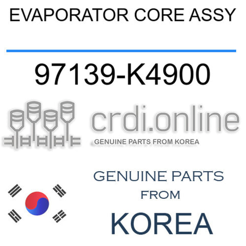 EVAPORATOR CORE ASSY [ORIGINAL] 97139-K4900 97139K4900 97139 K4900