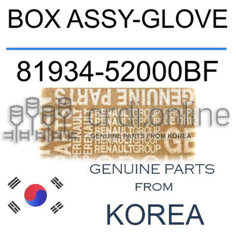 BOX ASSY-GLOVE [ORIGINAL] 81934-52000BF 8193452000BF 81934 52000BF