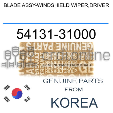 BLADE ASSY-WINDSHIELD WIPER,DRIVER [ORIGINAL] 54131-31000 5413131000 54131 31000