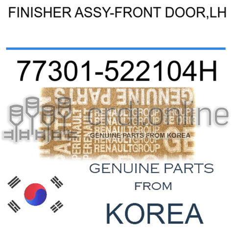 FINISHER ASSY-FRONT DOOR,LH [ORIGINAL] 77301-522104H 77301522104H 77301 522104H