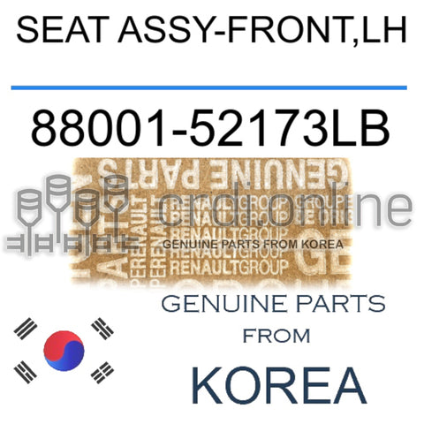 SEAT ASSY-FRONT,LH [ORIGINAL] 88001-52173LB 8800152173LB 88001 52173LB