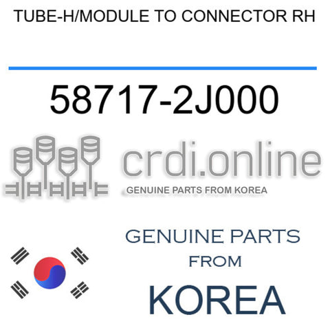 TUBE-H/MODULE TO CONNECTOR RH 58717-2J000 587172J000 58717 2J000