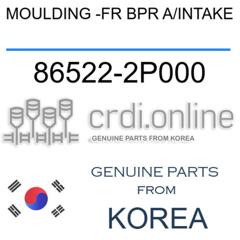 MOULDING -FR BPR A/INTAKE [ORIGINAL] 86522-2P000 865222P000 86522 2P000