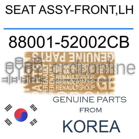 SEAT ASSY-FRONT,LH [ORIGINAL] 88001-52002CB 8800152002CB 88001 52002CB