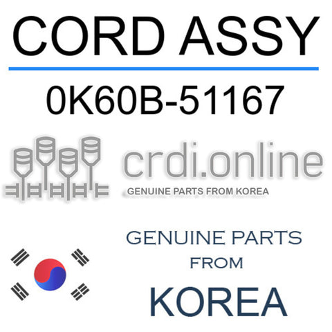 CORD ASSY [ORIGINAL] 0K60B-51167 0K60B51167 0K60B 51167