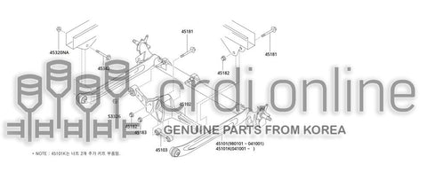BEAM COMPLETE-REAR SUSPENSION 45101-51700K1 4510151700K1 45101 51700K1