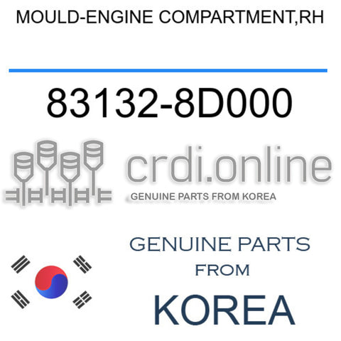 MOULD-ENGINE COMPARTMENT,RH [ORIGINAL] 83132-8D000 831328D000 83132 8D000