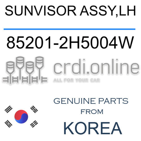 SUNVISOR ASSY,LH [ORIGINAL] 85201-2H5004W 852012H5004W 85201 2H5004W