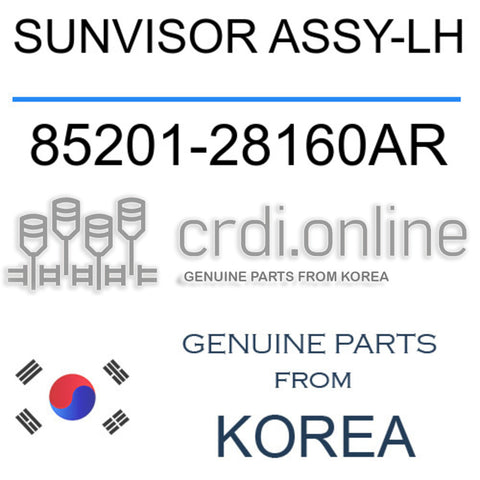 SUNVISOR ASSY-LH [ORIGINAL] 85201-28160AR 8520128160AR 85201 28160AR