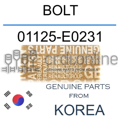BOLT [ORIGINAL] 01125-E0231 01125E0231 01125 E0231