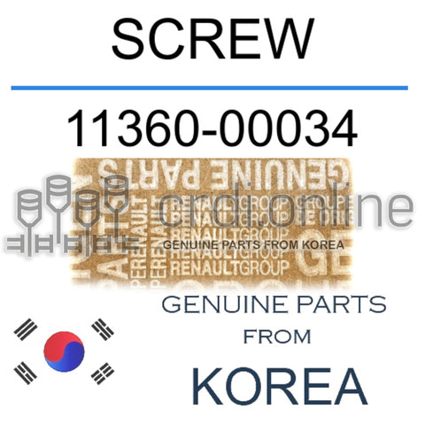 SCREW [ORIGINAL] 11360-00034 1136000034 11360 00034