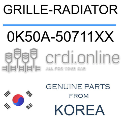 GRILLE-RADIATOR [ORIGINAL] 0K50A-50711XX 0K50A50711XX 0K50A 50711XX