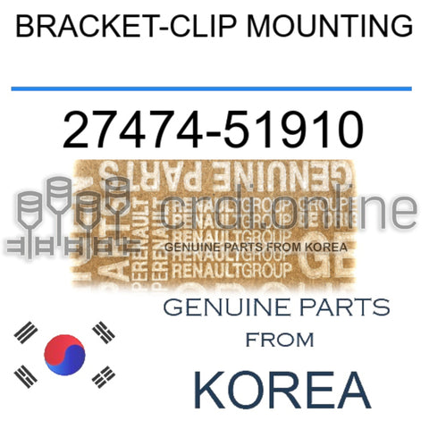 BRACKET-CLIP MOUNTING [ORIGINAL] 27474-51910 2747451910 27474 51910