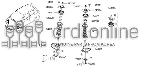 BEARING-STRUT MOUNTING 54325-9539R 543259539R 54325 9539R