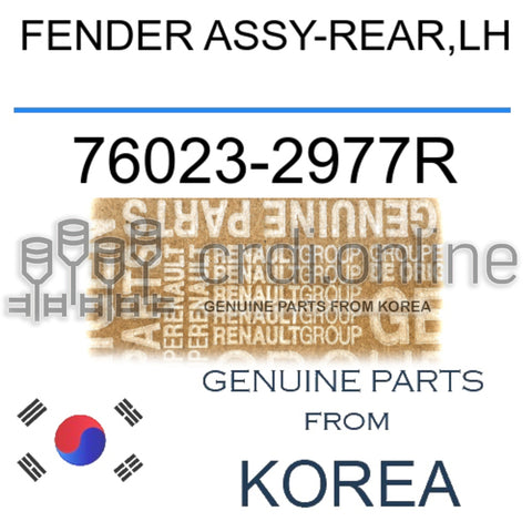 FENDER ASSY-REAR,LH [ORIGINAL] 76023-2977R 760232977R 76023 2977R