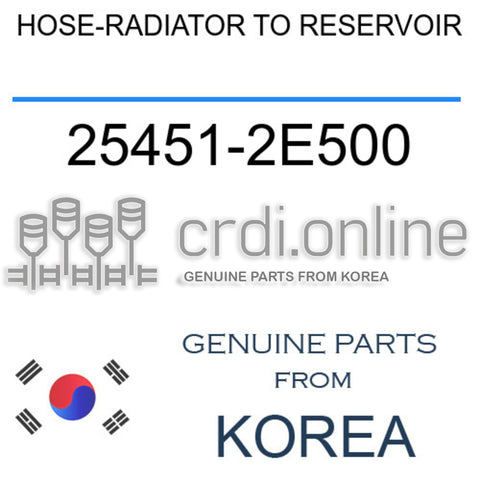 HOSE-RADIATOR TO RESERVOIR [ORIGINAL] 25451-2E500 254512E500 25451 2E500
