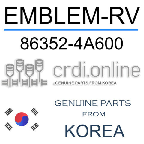 EMBLEM-RV 86352-4A600 863524A600 86352 4A600