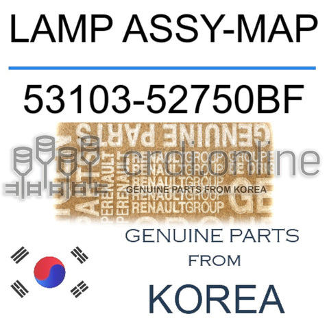 LAMP ASSY-MAP [ORIGINAL] 53103-52750BF 5310352750BF 53103 52750BF