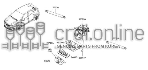 CONTROL-TRUNK LID OPENING 90606-9264R 906069264R 90606 9264R