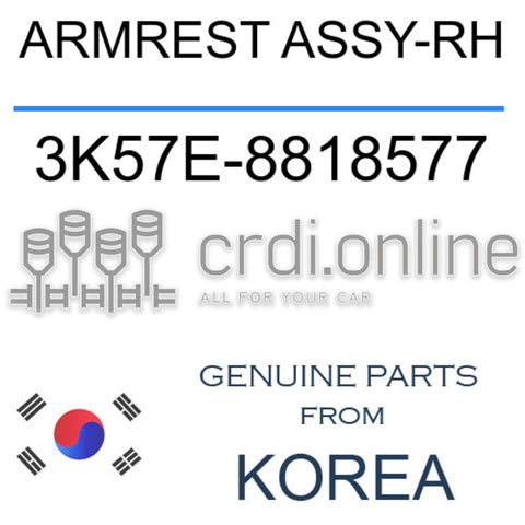 ARMREST ASSY-RH 3K57E-8818577 3K57E8818577 3K57E 8818577