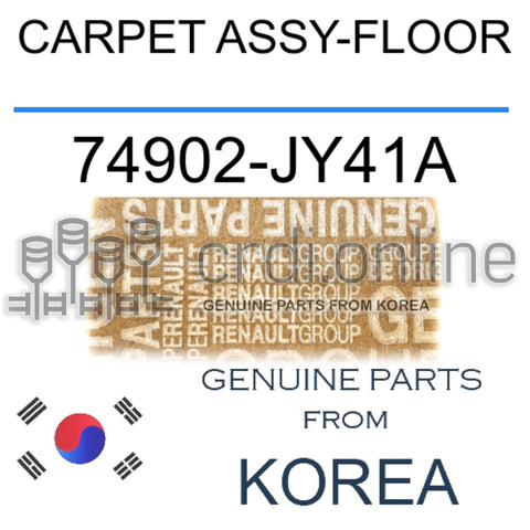CARPET ASSY-FLOOR [ORIGINAL] 74902-JY41A 74902JY41A 74902 JY41A