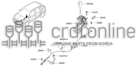 KNOB ASSY-CONTROL LEVERAUTO 34910-JY01C 34910JY01C 34910 JY01C