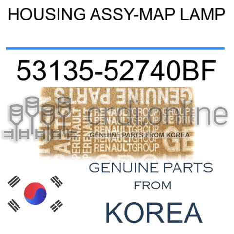 HOUSING ASSY-MAP LAMP [ORIGINAL] 53135-52740BF 5313552740BF 53135 52740BF