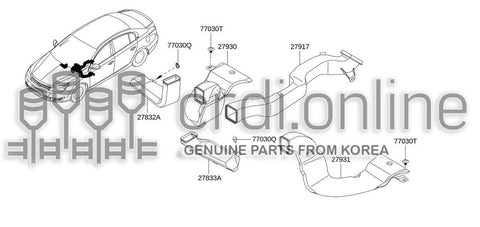 DUCT-FRONT FOOT HEATRH 27832-0011R 278320011R 27832 0011R