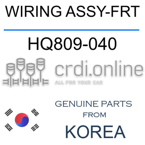 WIRING ASSY-FRT HQ809-040 HQ809040 HQ809 040