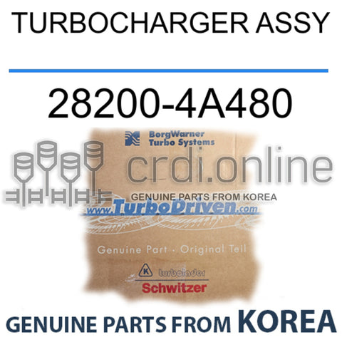 [BorgWarner] TURBOCHARGER ASSY 28200-4A480 282004A480 28200 4A480