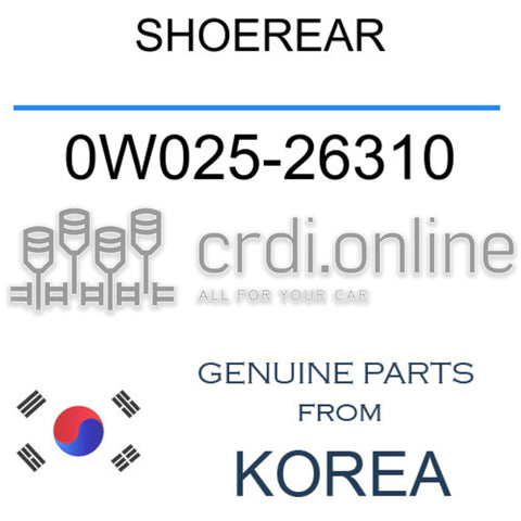 SHOEREAR [ORIGINAL] 0W025-26310 0W02526310 0W025 26310