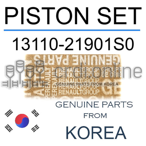 PISTON SET [ORIGINAL] 13110-21901S0 1311021901S0 13110 21901S0