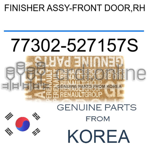 FINISHER ASSY-FRONT DOOR,RH [ORIGINAL] 77302-527157S 77302527157S 77302 527157S