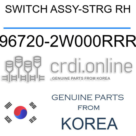 SWITCH ASSY-STRG RH [ORIGINAL] 96720-2W000RRR 967202W000RRR 96720 2W000RRR
