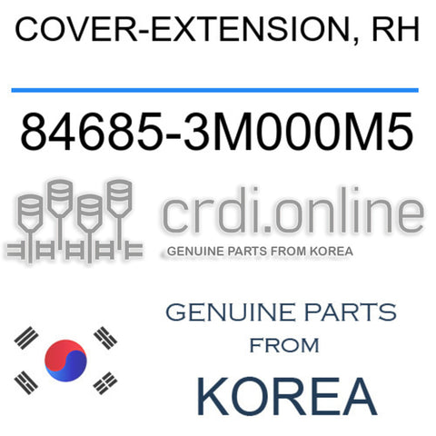 COVER-EXTENSION, RH 84685-3M000M5 846853M000M5 84685 3M000M5