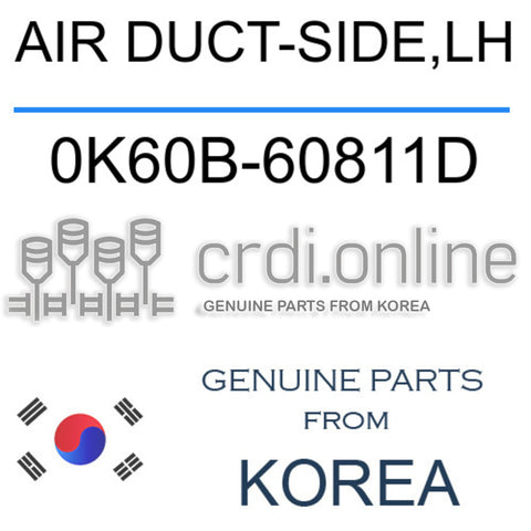 AIR DUCT-SIDE,LH 0K60B-60811D 0K60B60811D 0K60B 60811D