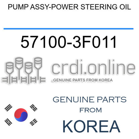 PUMP ASSY-POWER STEERING OIL [ORIGINAL] 57100-3F011 571003F011 57100 3F011