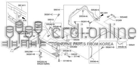 BRACKET ASSY-CONDENSER [ORIGINAL] 59525-31000 5952531000 59525 31000