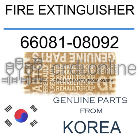 FIRE EXTINGUISHER [ORIGINAL] 66081-08092 6608108092 66081 08092