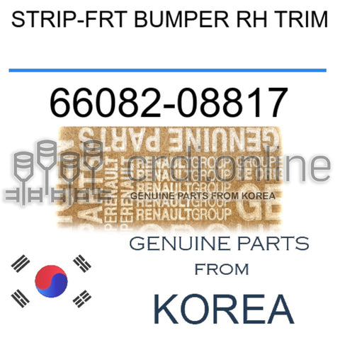 STRIP-FRT BUMPER RH TRIM [ORIGINAL] 66082-08817 6608208817 66082 08817