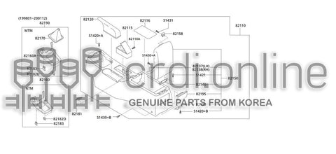 ASHTRAY ASSY-CONSOLE 82195-51700GB 8219551700GB 82195 51700GB