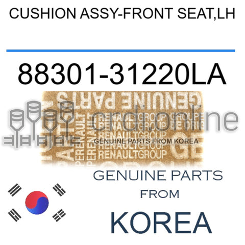 CUSHION ASSY-FRONT SEAT,LH [ORIGINAL] 88301-31220LA 8830131220LA 88301 31220LA