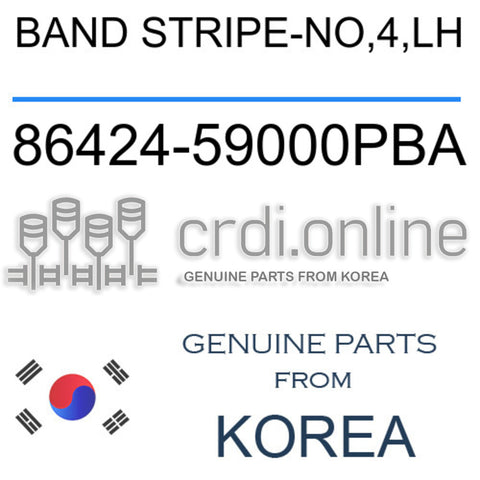 BAND STRIPE-NO,4,LH [ORIGINAL] 86424-59000PBA 8642459000PBA 86424 59000PBA