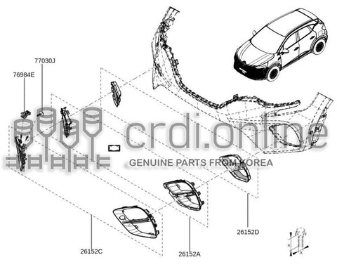 MLDG KIT-FOG LAMP 26152-8895R 261528895R 26152 8895R