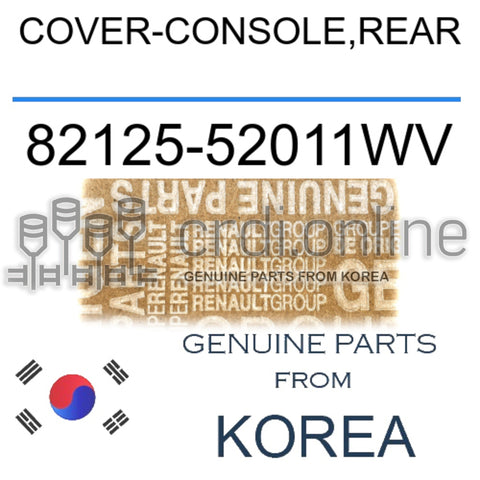 COVER-CONSOLE,REAR [ORIGINAL] 82125-52011WV 8212552011WV 82125 52011WV