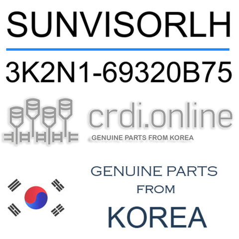 SUNVISORLH [ORIGINAL] 3K2N1-69320B75 3K2N169320B75 3K2N1 69320B75